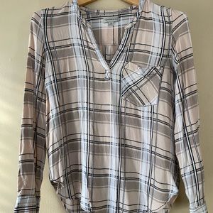 Calvin Klein plaid blouse